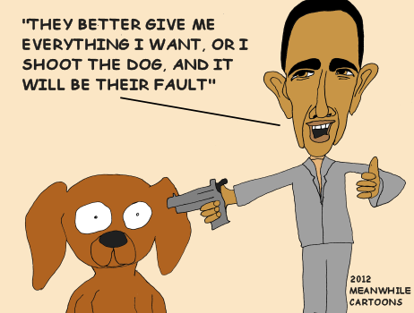 cartoon obama dog